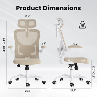 Sunvega Ergonomic Office Chair with Adjustable Headrest and Lumbar Support for Home Office
