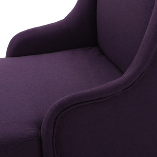 Sunvega Contemporary Upholstered High Back Wing Dining Chair with Birch Wood Legs