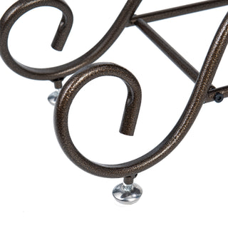 Sunvega Rustic Gold Cello Shape Wine Bakers Rack with Storage for Kitchen and Dining Room