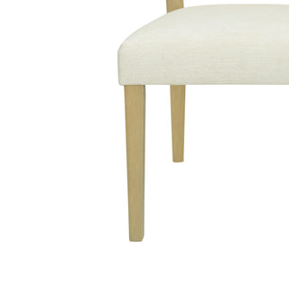 Sunvega Mid-Century Modern Rattan Dining Chairs with Upholstered Seats Set of 2