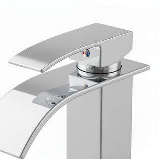 Sunvega Single Hole Bathroom Faucet with Ceramic Cartridge in Brushed Nickel