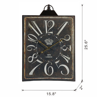 Sunvega Black Gold Roman Numeral Gear Clock with Glass Case for Desk Decor