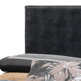 Sunvega Sleek Black Full Bed Frame with Chic Finish for Casual Elegance