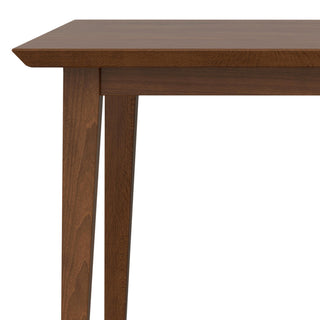 Sunvega Walnut Dining Table for 6 with Solid Wood Veneer Top and Tapered Legs