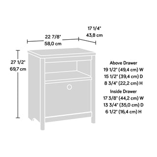 Sunvega Modern Brown Nightstand with Spacious Top and Drawer Storage