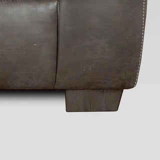 Sunvega Contemporary Fabric Pillow-top Arm Sectional Sofa with Sequoia Ash Color
