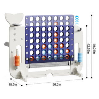 Sunvega 4-in-1 Giant Game Set with Basketball Hoop Ring Toss & Connect 4