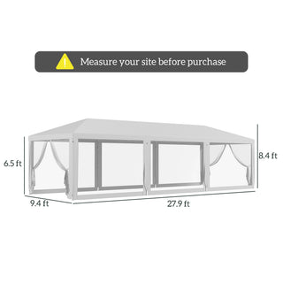 Sunvega Outdoor Party Canopy Tent with Removable Mesh Sidewalls for Shade