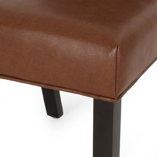 Sunvega Upholstered Dining Chairs with Button Tufting and Tapered Legs Set of 2