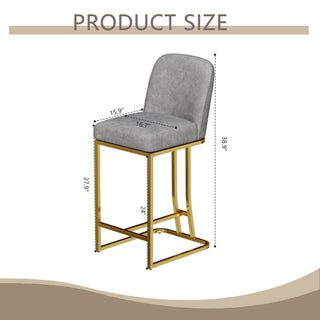 Sunvega Modern Bar Chairs Set of 2 with Soft Fabric and Anti-Slip Pads