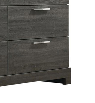 Sunvega Modern Gray Oak Chest with Five Spacious Drawers for Bedroom