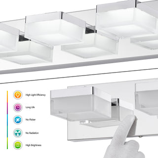 Sunvega Exclusive Original Design 4 Lights Bathroom Vanity Fixture in Matt Black