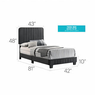Sunvega Twin Bed Frame in Crisp White for Compact Living Areas