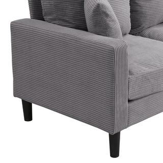 Sunvega 74 Inch High Resilience Three Seater Sofa with Sturdy Wooden Frame