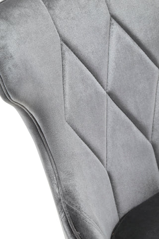 Sunvega Set of 2 Gray Traditional Dining Chairs with Luxurious Velvet Upholstery
