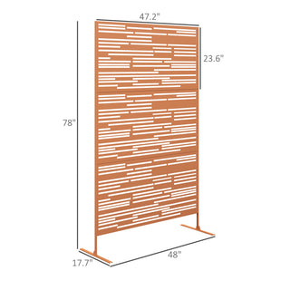 Sunvega 6 Panel Folding Privacy Screen with Removable Shelves and Hinged Design