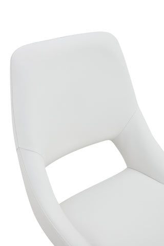 Sunvega Modern PU Leather Swivel Dining Chairs Set of 2 with Auto-Return and High Back