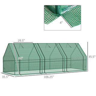 Sunvega Upgraded Walk-in Tunnel Greenhouse with PE Cover and Mesh Door