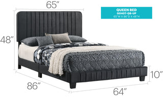 Sunvega Stylish Casual Gray Queen Bed Frame with Durable Support