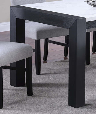 Sunvega Modern Charcoal Upholstered Dining Bench with Soft Fabric and Wooden Legs