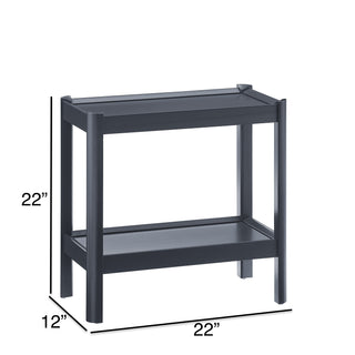 Sunvega White Modern Nightstand with Two Spacious Shelves and Rounded Corners