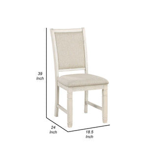 Sunvega Set of Two Side Dining Chairs with Curved Back and Cushioned Seat