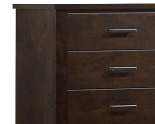 Sunvega Mahogany Finish Chest with Five Spacious Drawers and Safety Lock