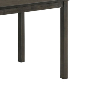 Sunvega Solid Gray-Brown Wood Rectangular Dining Table with Spacious Tabletop