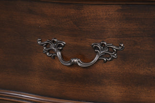 Sunvega Cherry Nightstand with Three Easy Glide Drawers and Velvet Lining