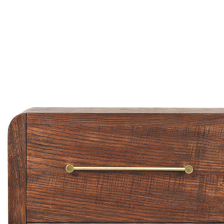 Sunvega Smoked Oak Copenhagen Chest with 4 Drawers in Oak And Mango Wood