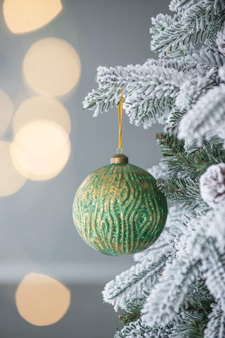 Sunvega Glass Glitter Painted Christmas Ball Ornaments Set of 12 for Holiday Decor