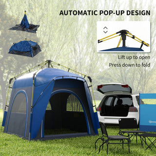 Sunvega Automatic Hydraulic Pop Up Tent for 4 Person Camping with Windows and Doors