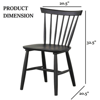 Sunvega Mid-Century Modern Dining Chairs with Spindle Back and Shaker Legs