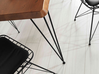Sunvega Modern Industrial Metal Dining Chair with Ergonomic Wire Frame Backrest