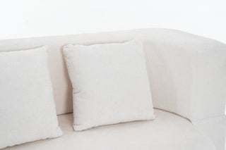 Sunvega Chenille Fabric Convertible Sofa Bed with High-Density Rebound Sponge for Living Room