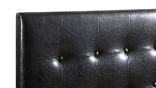 Sunvega Pink Faux Leather Tufted Panel Headboard with Adjustable Height