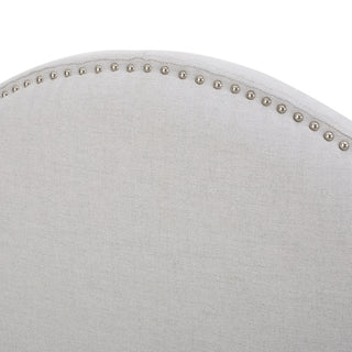 Sunvega Upholstered Queen Size Headboard with Durable Metal Legs and Nailhead Trim