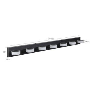 Sunvega Modern 7-Light LED Vanity Fixture with Acrylic Shades and Chrome Finish