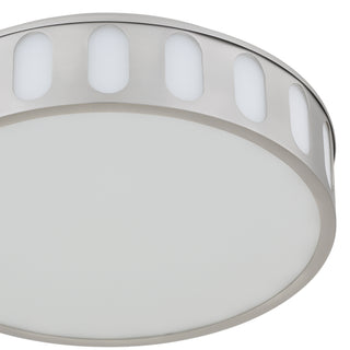 Sunvega 15.15-inch Brushed Nickel LED Flush Mount Light for Entryways