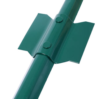 Sunvega Heavy Duty Steel Fence Post with U-Channel and Anchor Plate 5Pack