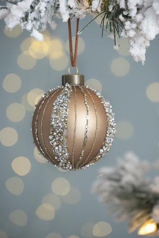 Sunvega Glass Glitter Painted Christmas Ball Ornaments Set of 12 for Holiday Decor