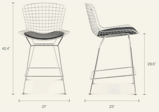Sunvega Set of Two Polished Chrome Frame PU Leather Bar Stools with Fire-Resistant Upholstery