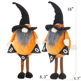 Sunvega Handcrafted 4.3x4x26.8 Inch Fabric Sitting Black Gnome With Broomstick