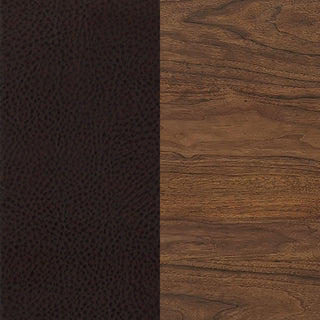 Sunvega Walnut Upholstered Counter Chair with Faux Leather and Tapered Legs