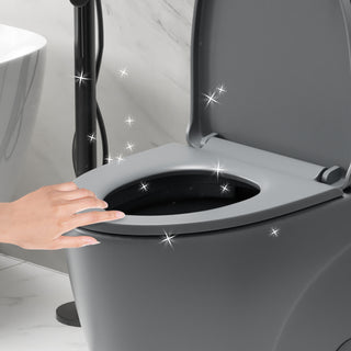 Sunvega Modern Fan-Shaped Design One-Piece Toilet with Dual Flush and Soft Close Seat