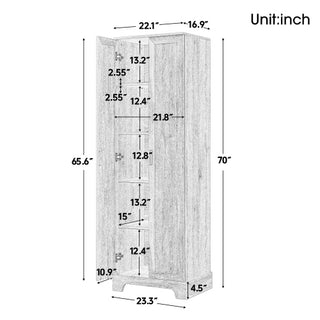 Sunvega Two Door Storage Cabinet with Adjustable Shelf Made of MDF Board for Bathroom