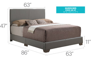Sunvega Sleek Black Full Bed Frame with Chic Finish for Casual Elegance