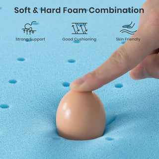Sunvega 2 Inch Gel Infused Cooling Memory Foam Mattress Topper for Pressure Relief