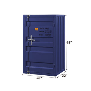 Sunvega KD Metal Cargo Blue Storage Chest with Recessed Panels and Lock