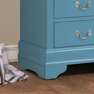 Sunvega Compact Teal Lingerie Chest with Smooth Gliding Drawers for Bedroom
